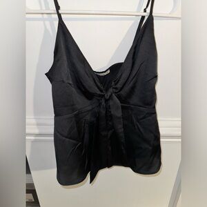 Abercrombie satin black crop tank